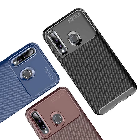 Huawei Honor 20 Lite - Kılıf Auto Focus Karbon Negro Silikon Kapak - 2