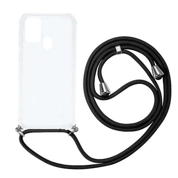 Samsung Galaxy M31 - Kılıf Şeffaf İp Askılı Koruyucu X-rop Kapak ürün görseli