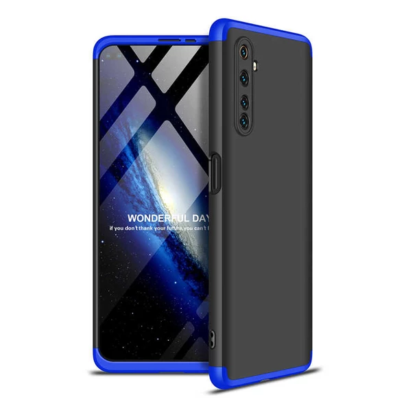 Realme 6 Pro - Kılıf Parmak izi Yapmayan 3 Parça Ays Kapak