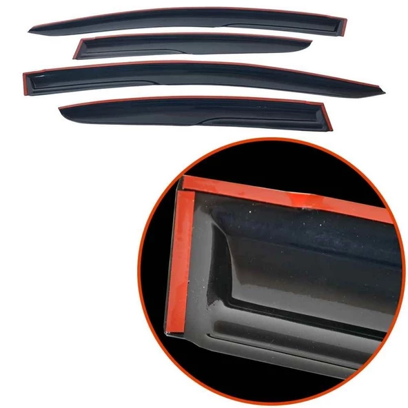 Volkswagen Bora 2001-2005 Mugen Cam Rüzgarlığı 4'lü - 2