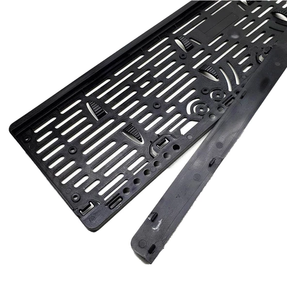 Türkiye Bayraklı Kabartma Plastik Plakalık Plaka Altlığı Çıtalı 2'li - 2