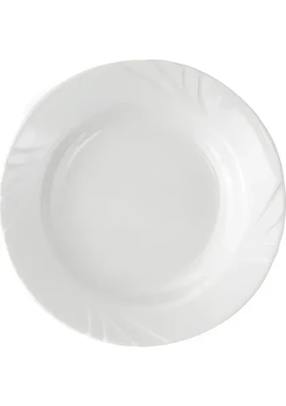 GÜRAL PORSELEN Soprano 6 Parça 20 Cm Pasta Tabağı Dekorsuz
