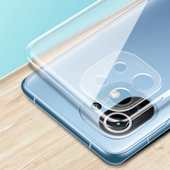 Xiaomi Mi 11 Lite - Kılıf Kamera Korumalı Süper Silikon Kapak - Resim 5