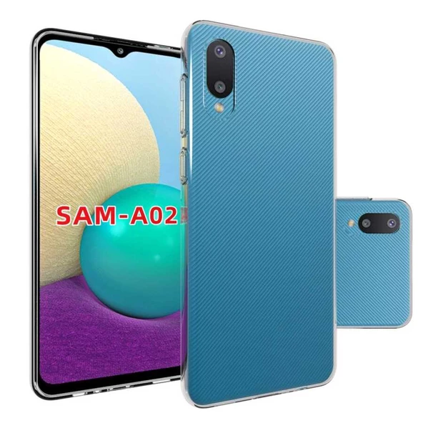 Samsung Galaxy A02 - Kılıf Şeffaf Soft Slim Fitt Süper Silikon Kapak