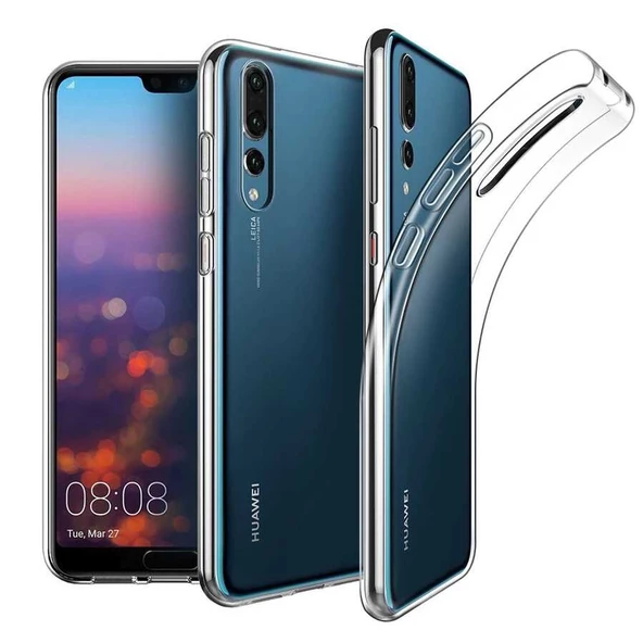 Huawei P20 Pro - Kılıf Şeffaf Soft Slim Fitt Süper Silikon Kapak ürün görseli