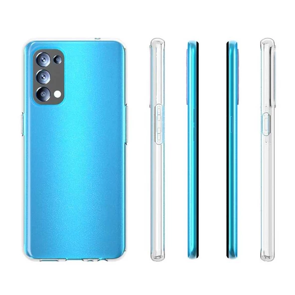 Oppo Reno 5 5G - Kılıf Şeffaf Soft Slim Fitt Süper Silikon Kapak - Resim 3
