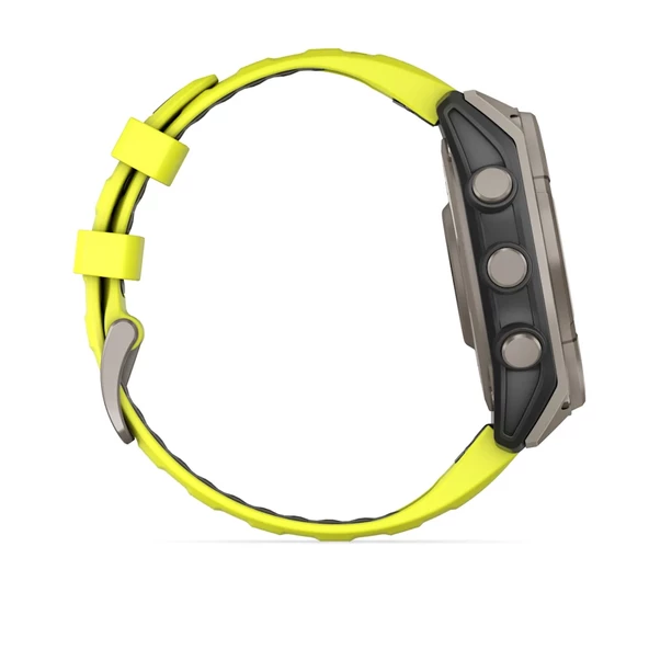 Garmin Fenix 8 - 47 mm Solar Sapphire Titanyum Amp Sarı/Grafit Silikon Kayışlı - 6