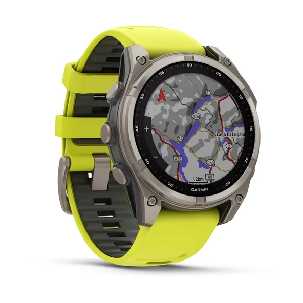 Garmin Fenix 8 - 47 mm Solar Sapphire Titanyum Amp Sarı/Grafit Silikon Kayışlı - 4