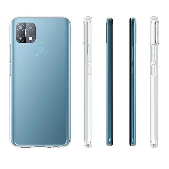 Oppo A15S - Kılıf Şeffaf Soft Slim Fitt Süper Silikon Kapak - Resim 2