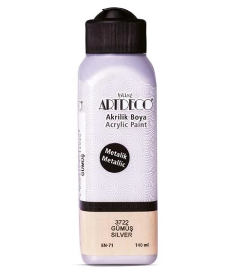 Artdeco Metalik Akrilik Boya 140 Ml Gümüş