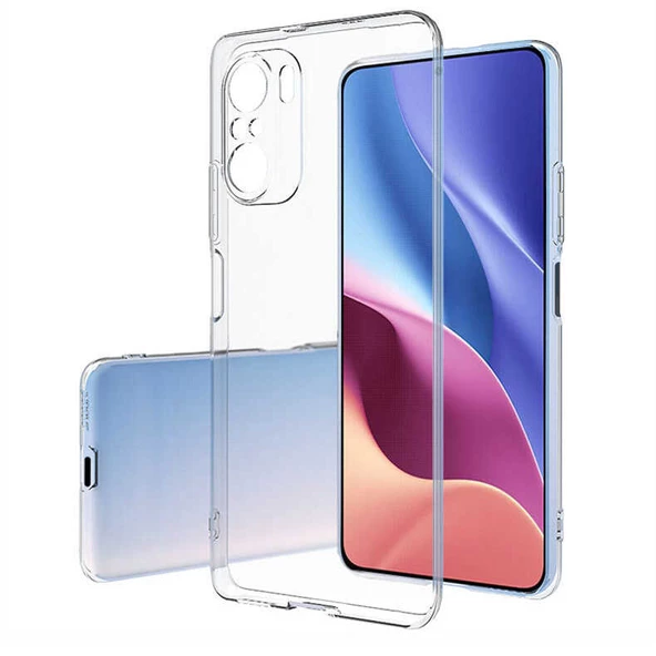 Xiaomi Redmi K40 - Kılıf Şeffaf Soft Slim Fitt Süper Silikon Kapak ürün görseli