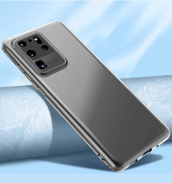 Samsung Galaxy S20 Ultra - Kılıf Kamera Korumalı Süper Silikon Kapak - 4
