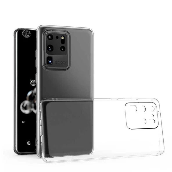 Samsung Galaxy S20 Ultra - Kılıf Kamera Korumalı Süper Silikon Kapak