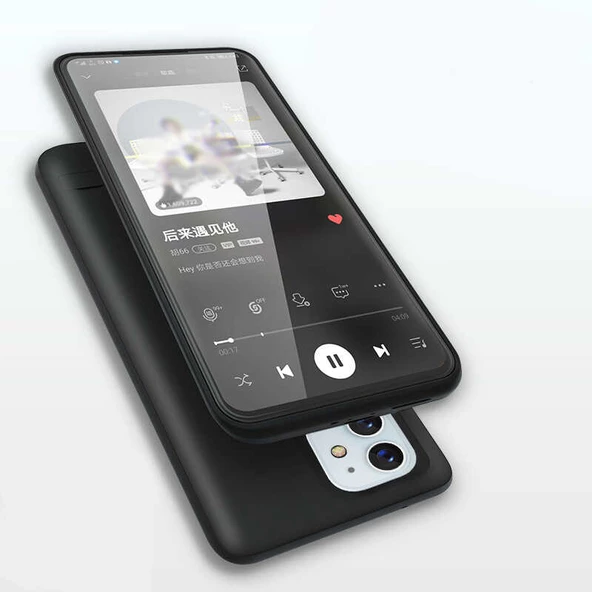 Apple iPhone 12 - Şarjlı Kılıf Standlı Led Göstergeli Powerbank Kılıf - Resim 4