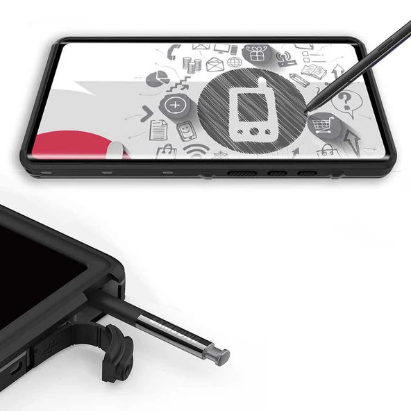 Samsung Galaxy Note 20 Ultra - Kılıf 360 Full Koruma Su Altı Çekimleri Ve Kuryeler İçin Kılıf - Resim 5