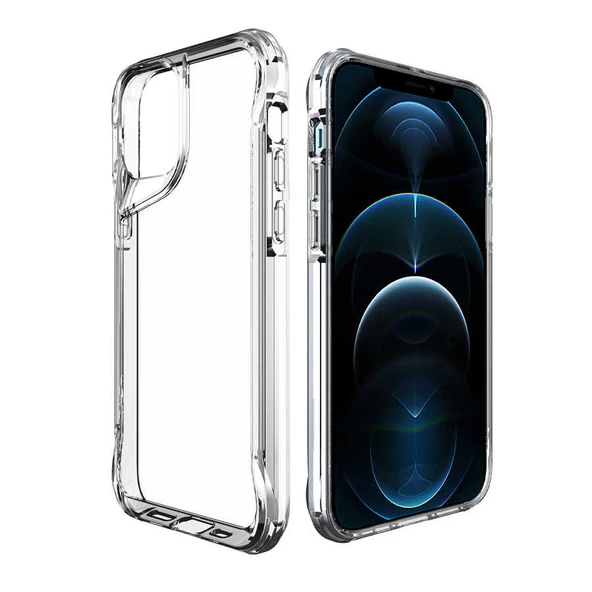 Apple iPhone 12 Pro - Kılıf Şeffaf Sert Koruyucu T-Max Kapak