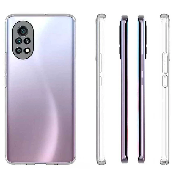 Huawei Nova 9 - Kılıf Şeffaf Soft Slim Fitt Süper Silikon Kapak - Resim 7