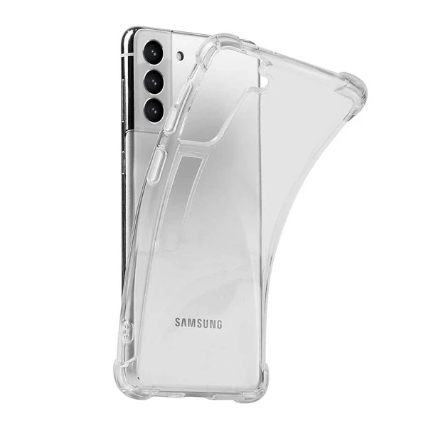 Samsung Galaxy S21 - Kılıf Koruyucu Standlı Süper Silikon Kapak - Resim 2