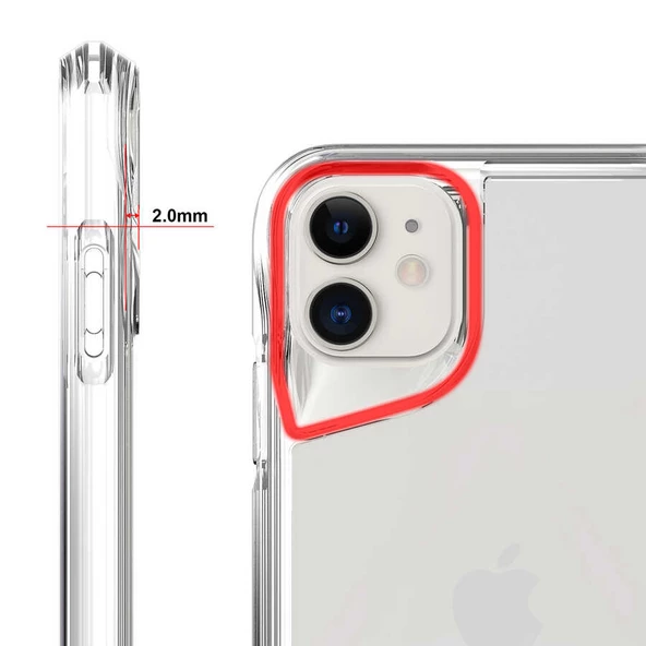 Apple iPhone 11 - Kılıf Şeffaf Sert Koruyucu T-Max Kapak - Resim 2