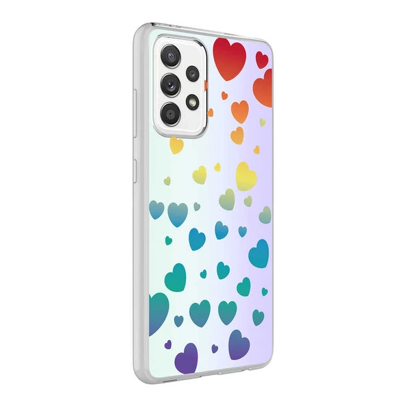 Samsung Galaxy A52 - Kılıf Desenli Koruyucu M-blue Kapak