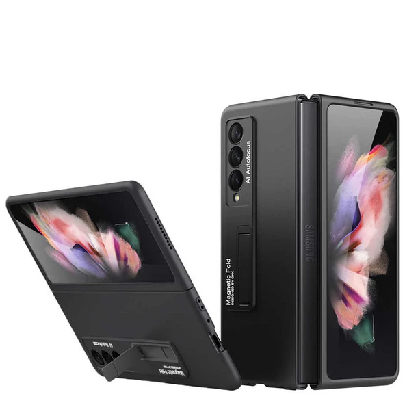 Samsung Galaxy Z Fold 3 - Kılıf Koruyucu Z-Stand Kılıf - Resim 4
