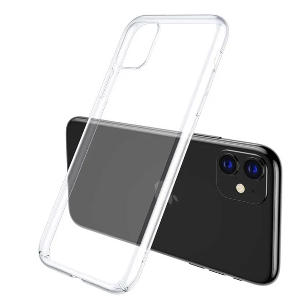 Apple iPhone 11 - Kılıf Sert Şeffaf Pürüzsüz Vonn Kapak ürün görseli