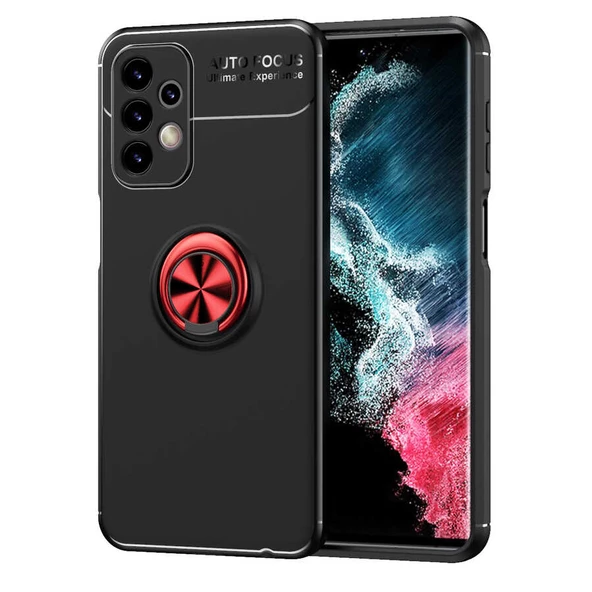 Samsung Galaxy A23 - Kılıf Yüzüklü Karbon Ravel Silikon Kapak ürün görseli