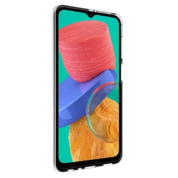 Samsung Galaxy M33 - Kılıf Şeffaf Soft Slim Fitt Süper Silikon Kapak - Resim 3