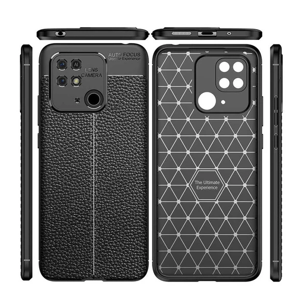 Xiaomi Poco C40 - Kılıf Auto Focus Karbon Niss Silikon Kapak - Resim 6