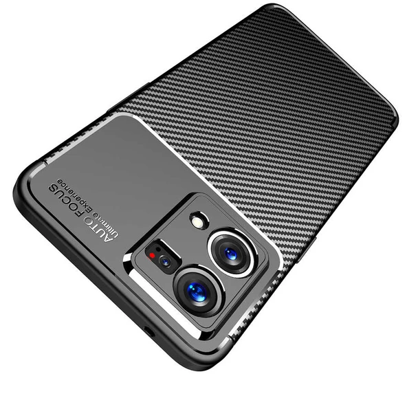 Oppo Reno 7 4G - Kılıf Auto Focus Karbon Negro Silikon Kapak - 3