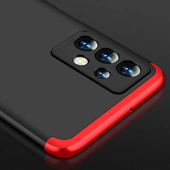 Samsung Galaxy A13 4G - Kılıf Parmak izi Yapmayan 3 Parça Ays Kapak - Resim 5