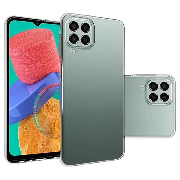 Samsung Galaxy M33 - Kılıf Şeffaf Soft Slim Fitt Süper Silikon Kapak - Resim 2