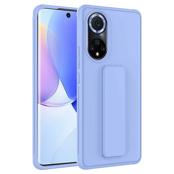 Huawei Honor 50 - Kılıf Mat Koruyucu El Tutacaklı Stand Olabilen Qstand Kapak