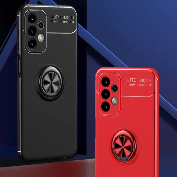 Samsung Galaxy A23 - Kılıf Yüzüklü Karbon Ravel Silikon Kapak - Resim 2