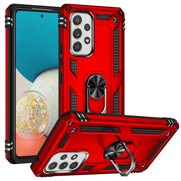 Samsung Galaxy A53 5G - Kılıf Yüzüklü Zırh Tank Vega Kapak ürün görseli