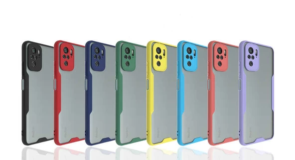 Xiaomi Poco M5S - Kılıf Kenarı Renkli Arkası Şeffaf Parfe Kapak - Resim 2