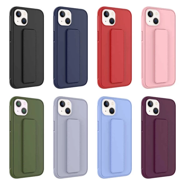 Apple iPhone 14 Plus - Kılıf Mat Koruyucu El Tutacaklı Stand Olabilen Qstand Kapak - 2