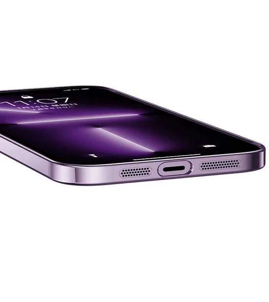 Apple iPhone 14 Pro Max - Kılıf Sert PC Renkli Çerçeveli Riksos Kapak - 3