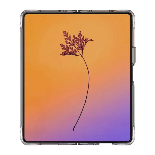 Samsung Galaxy Z Fold 4 - Kılıf Sert Şeffaf Pürüzsüz Vonn Kapak - Resim 7