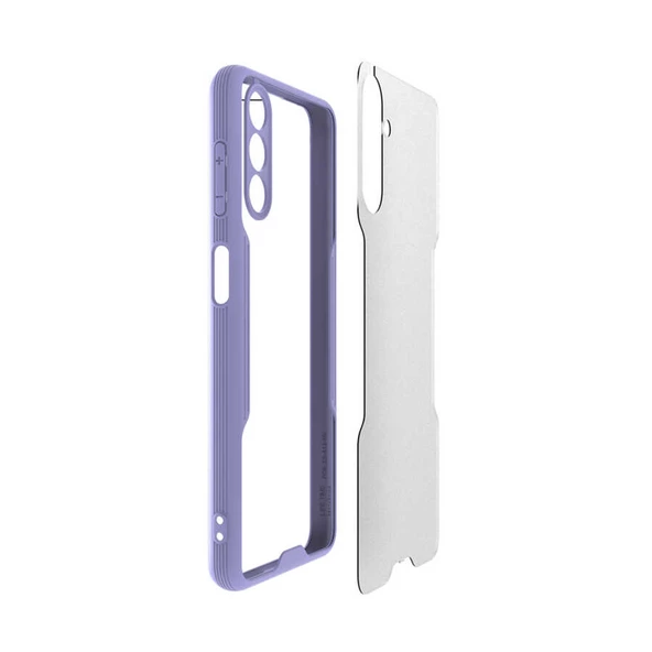 Samsung Galaxy A04S - Kılıf Kenarı Renkli Arkası Şeffaf Parfe Kapak - Resim 3