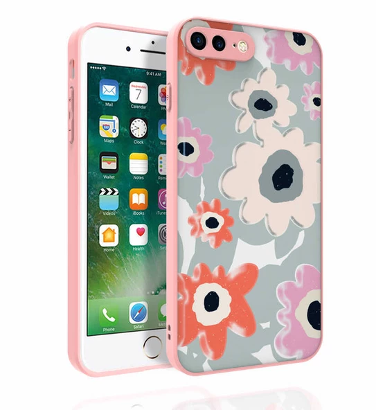 Apple iPhone 7 Plus - Kılıf Desenli Kamera Korumalı Parlak Nora Kapak ürün görseli