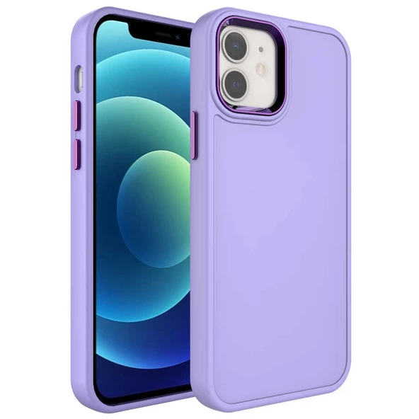 Apple iPhone 11 - Kılıf Metal Çerçeve ve Buton Tasarımlı Sert Botox Kapak