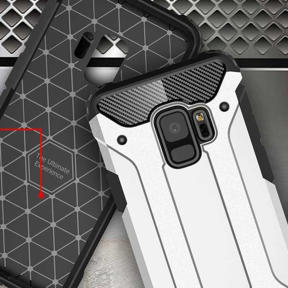 Samsung Galaxy S9 - Kılıf Çift Katman Zırh Tank Crash Military Kapak - Resim 4
