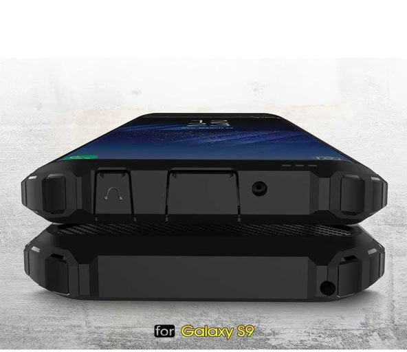 Samsung Galaxy S9 - Kılıf Çift Katman Zırh Tank Crash Military Kapak - Resim 5