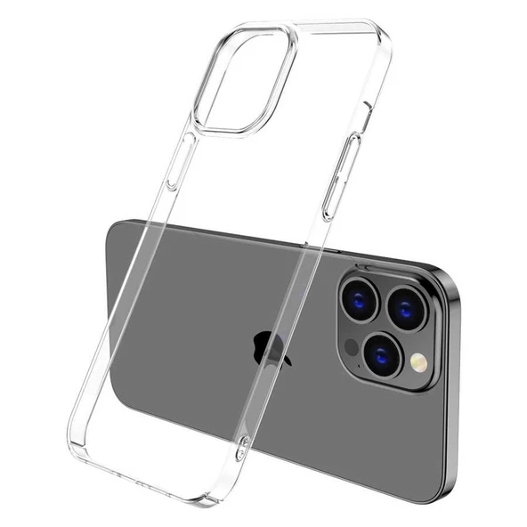 Apple iPhone 14 Pro - Kılıf Sert Şeffaf Pürüzsüz Vonn Kapak