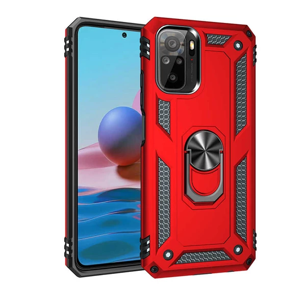 Xiaomi Poco M5S - Kılıf Yüzüklü Zırh Tank Vega Kapak - 3