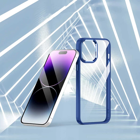 Apple iPhone 14 Pro - Kılıf Arkası Şeffaf Kamera Çevresi Parlak Zıt Renkli Flora Kapak - 2