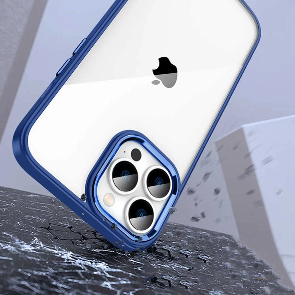 Apple iPhone 14 Pro - Kılıf Arkası Şeffaf Kamera Çevresi Parlak Zıt Renkli Flora Kapak - 4