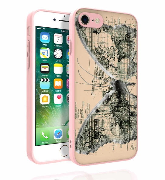 Apple iPhone SE 2022 - Kılıf Desenli Kamera Korumalı Parlak Nora Kapak ürün görseli 1