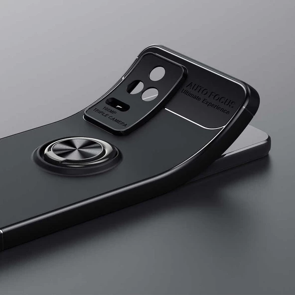 Xiaomi Poco F4 - Kılıf Yüzüklü Karbon Ravel Silikon Kapak - Resim 8